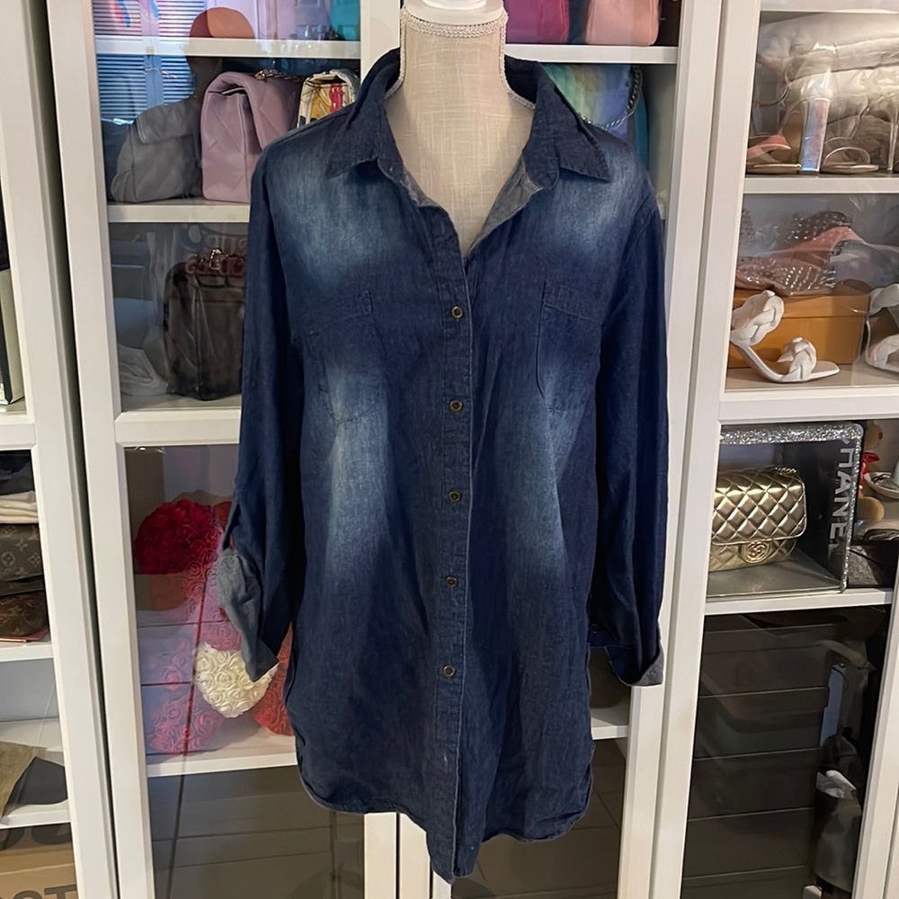 Jean blouse
